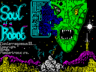 Soul of a Robot title screen for ZX Spectrum